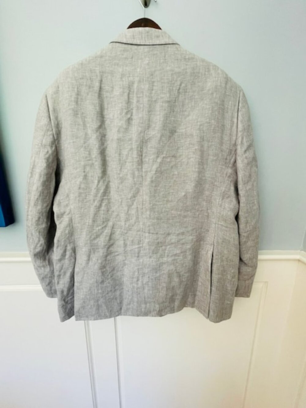 Joseph Abboud 100% Linen Suit Light Gray Summer Tailored 2 Piece Men's 48R X 38 - Picture 7 of 13